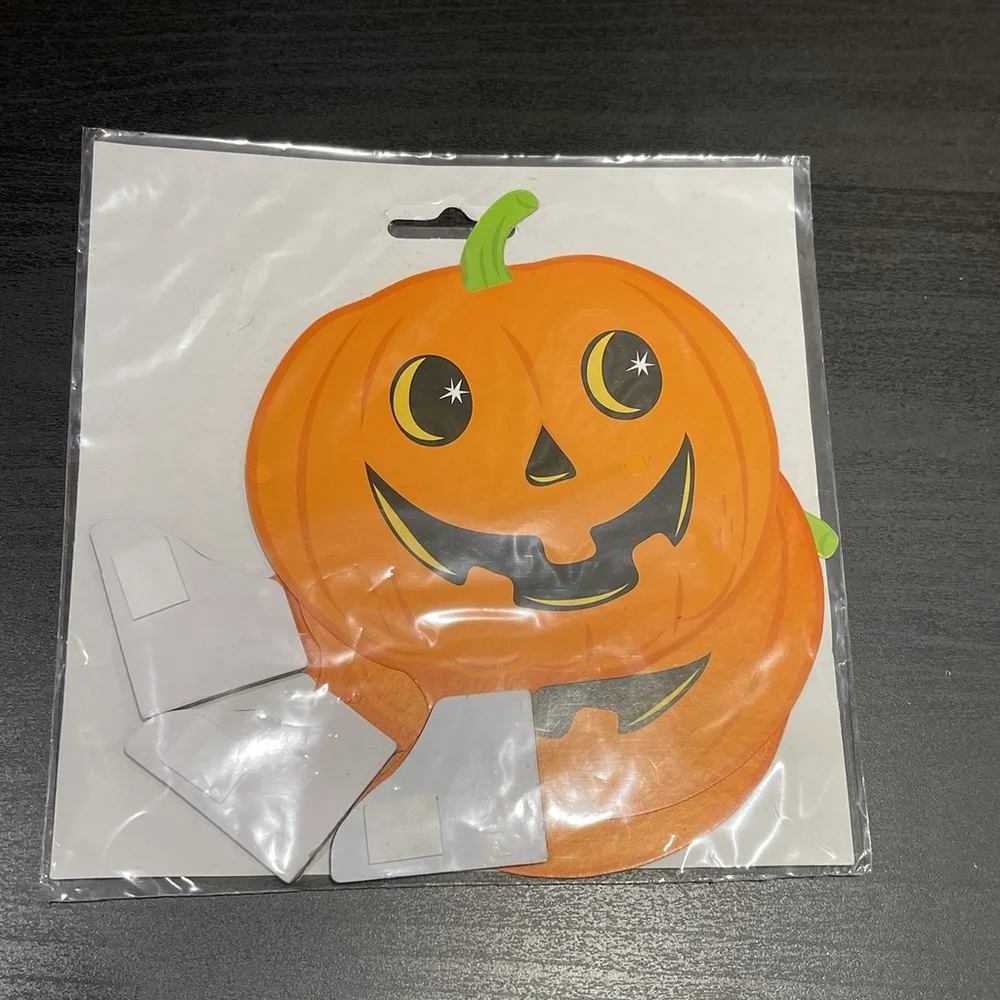 Discontinued‎ Honeycomb Pumpkin Jack-O-Lantern Decorations Package Of 3 NEW